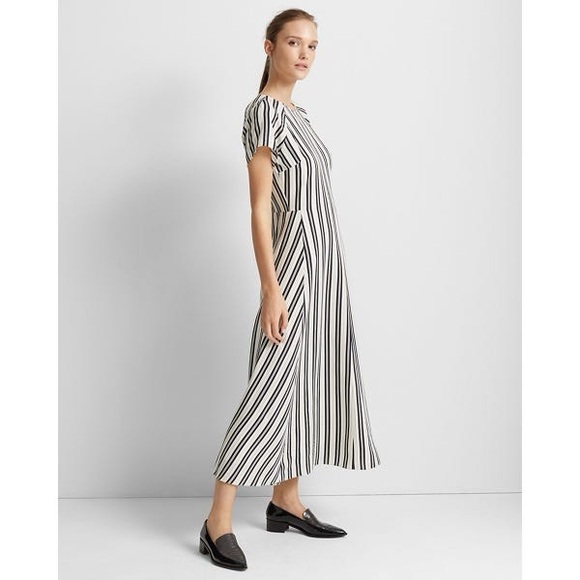 NWT Club Monaco Striped Midi Dress - Picture 2 of 5